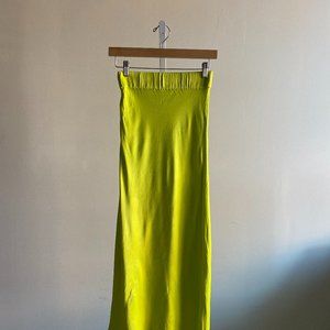 Zara lime green midi skirt